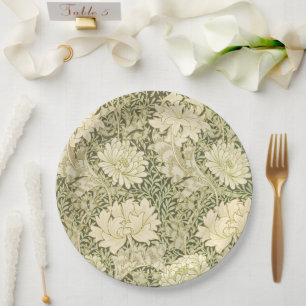 William Morris Chrysanthemum papier borden Papieren Bordje