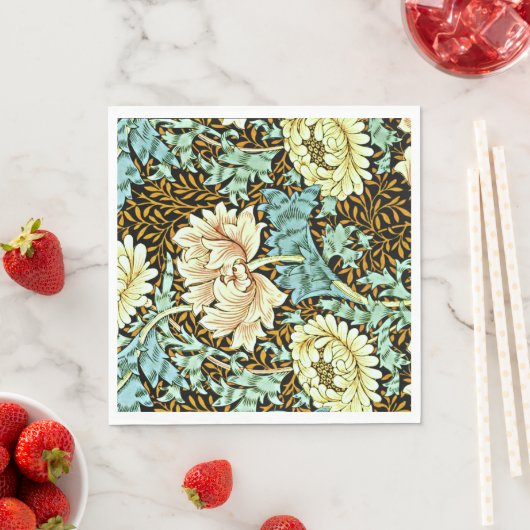 William Morris - Chrysanthemum Pastels Servetten (Insitu)