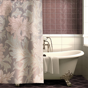 William Morris Chrysanthemum Patroon Douchegordijn