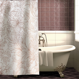 William Morris Chrysanthemum Patroon Douchegordijn
