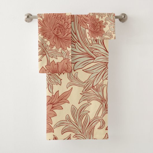 William Morris Chrysanthemum Pattern Bath Towel Se Bad Handdoek (Insitu)