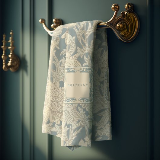 William Morris Chrysanthemum Pattern Bath Towel Se Bad Handdoek