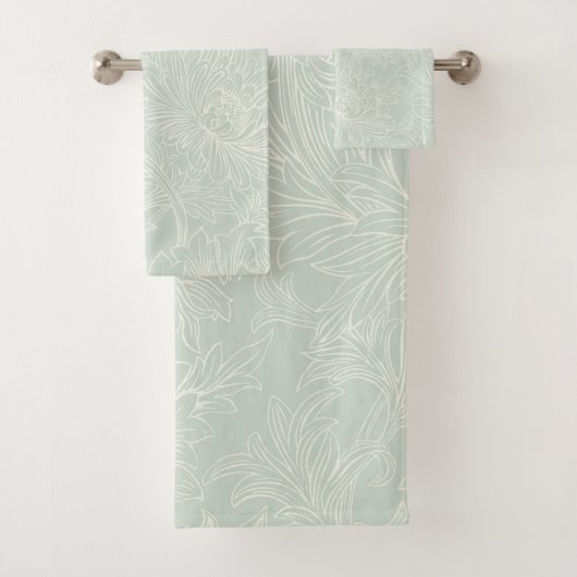 William Morris Chrysanthemum Pattern Bath Towel Se Bad Handdoek (Insitu)