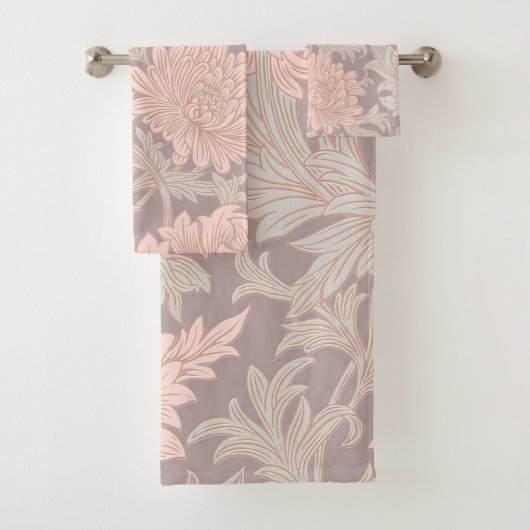 William Morris Chrysanthemum Pattern Bath Towel Se Bad Handdoek (Insitu)