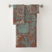 William Morris Chrysanthemum Pattern Bath Towel Se Bad Handdoek (Insitu)