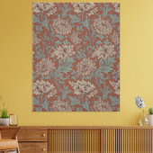 William Morris Chrysanthemum  Pattern Canvas Afdruk (Insitu (Woonkamer))