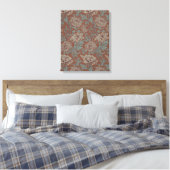 William Morris Chrysanthemum Pattern Canvas Afdruk (Insitu (Slaapkamer))