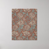 William Morris Chrysanthemum Pattern Canvas Afdruk (Voorkant)