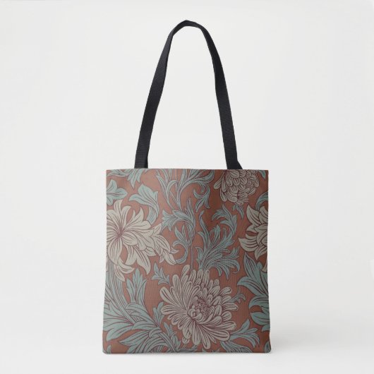 William Morris Chrysanthemum Pattern Canvas tas (Voorkant)