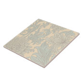 William Morris Chrysanthemum Pattern Ceramic Tile Tegeltje (Zijkant)