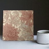 William Morris Chrysanthemum Pattern Ceramic Tile Tegeltje