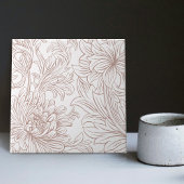 William Morris Chrysanthemum Pattern Ceramic Tile Tegeltje