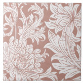 William Morris Chrysanthemum Pattern Ceramic Tile Tegeltje (Voorkant)