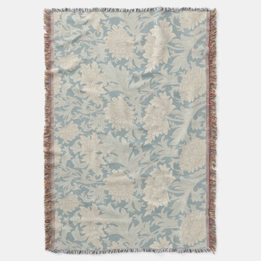 William Morris Chrysanthemum Pattern Deken (Voorkant Verticaal)