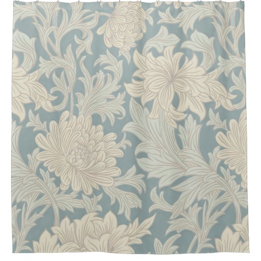 William Morris Chrysanthemum Pattern Douchegordijn (Voorkant)