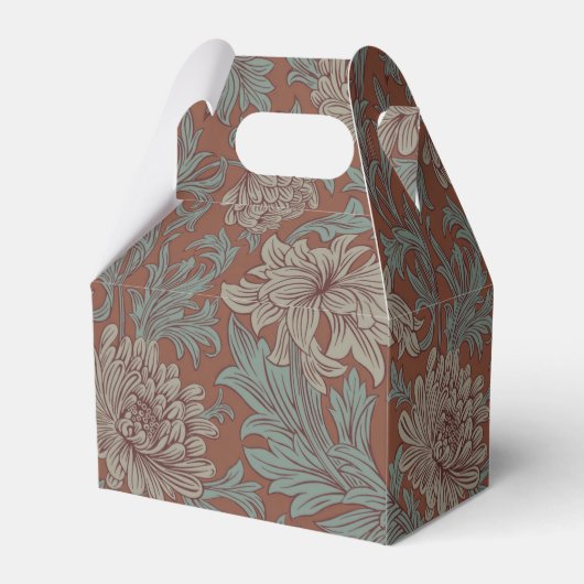 William Morris Chrysanthemum Pattern Favor Box Bedankdoosjes (Achterkant)