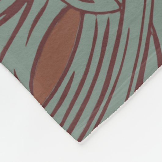 William Morris Chrysanthemum Pattern Fleece Blanke (Hoek)