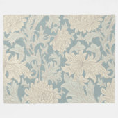 William Morris Chrysanthemum Pattern Fleece Deken (Voorkant (Horizontaal))