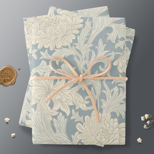 William Morris Chrysanthemum Pattern Inpakpapier Vel
