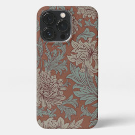 William Morris Chrysanthemum Pattern iPhone Case 13 Pro Hoesje