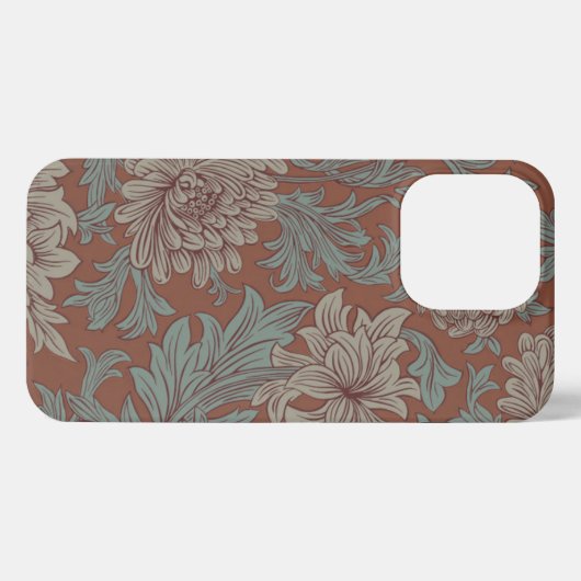 William Morris Chrysanthemum Pattern iPhone Case iPhone Hoesje (Achterkant horizontaal)