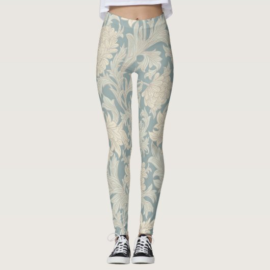 William Morris Chrysanthemum Pattern Leggings (Voorkant)