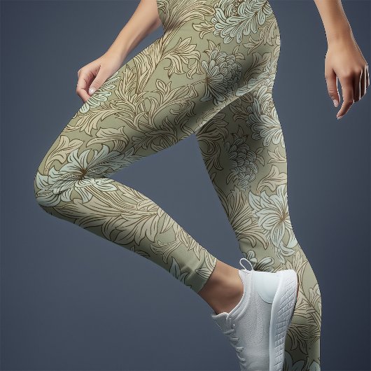 William Morris Chrysanthemum Pattern Leggings