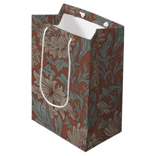 William Morris Chrysanthemum Pattern Medium Gift B Cadeauzakje (Voorkant Gekanteld)