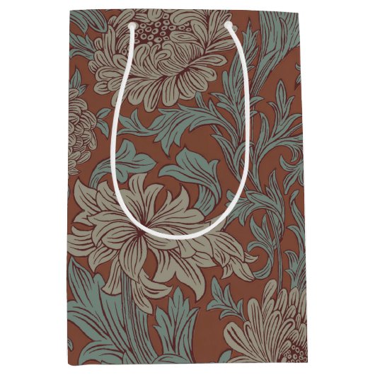 William Morris Chrysanthemum Pattern Medium Gift B Cadeauzakje (Voorkant)