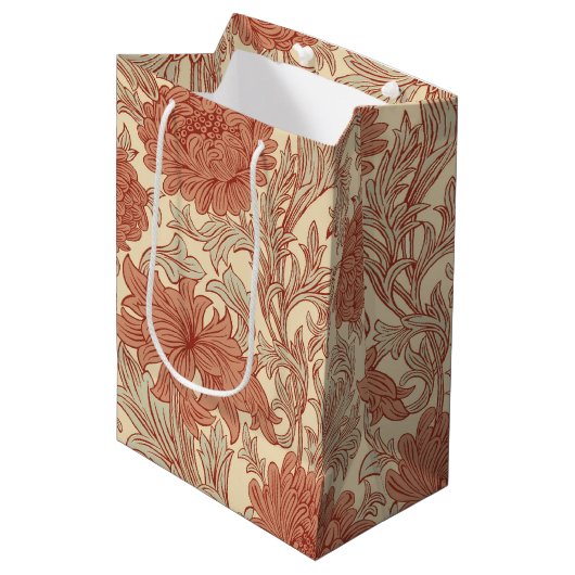 William Morris Chrysanthemum Pattern Medium Gift B Medium Cadeauzakje (Voorkant Gekanteld)