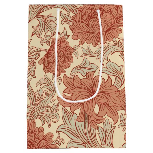 William Morris Chrysanthemum Pattern Medium Gift B Medium Cadeauzakje (Achterkant)