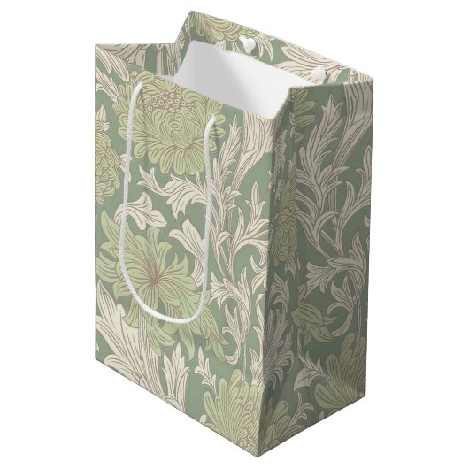 William Morris Chrysanthemum Pattern Medium Gift B Medium Cadeauzakje (Voorkant Gekanteld)