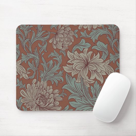 William Morris Chrysanthemum Pattern Muismat (Met muis)