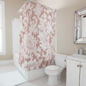 William Morris Chrysanthemum Pattern Shower Curtai Douchegordijn (In situ)