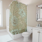 William Morris Chrysanthemum Pattern Shower Curtai Douchegordijn (In situ)