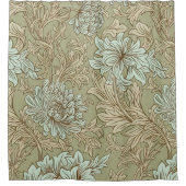 William Morris Chrysanthemum Pattern Shower Curtai Douchegordijn (Voorkant)