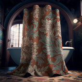 William Morris Chrysanthemum Pattern Shower Curtai Douchegordijn