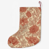 William Morris Chrysanthemum Pattern Small Christm Kleine Kerstsok (Achterkant)