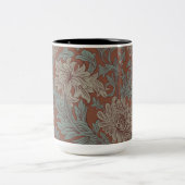 William Morris Chrysanthemum Pattern Two-Tone Coff Tweekleurige Koffiemok (Center)