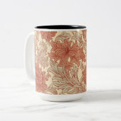 William Morris Chrysanthemum Pattern Two-Tone Coff Tweekleurige Koffiemok (Voorkant links)