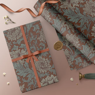 William Morris Chrysanthemum Pattern Wrapping Pape Cadeaupapier