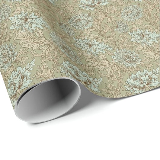 William Morris Chrysanthemum Pattern Wrapping Pape Cadeaupapier (Rol Hoek)