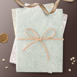 William Morris Chrysanthemum Pattern Wrapping Pape Inpakpapier Vel