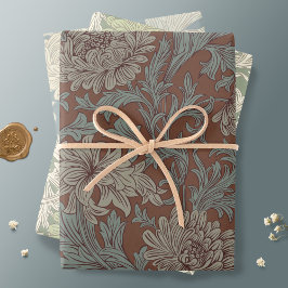 William Morris Chrysanthemum Pattern Wrapping Pape Inpakpapier Vel