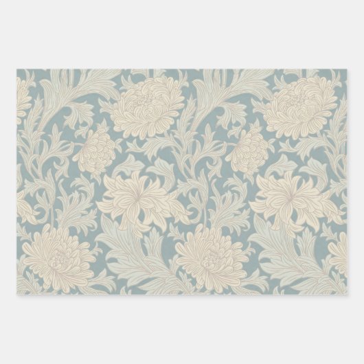 William Morris Chrysanthemum Pattern Wrapping Pape Inpakpapier Vel (Voorkant 3)
