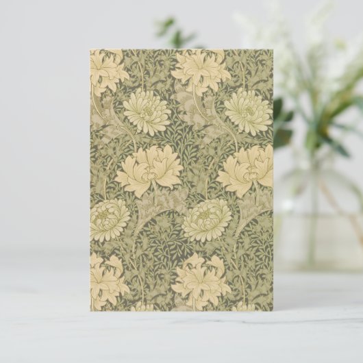 William Morris Chrysanthemum Print Kaart (Staand voorkant)