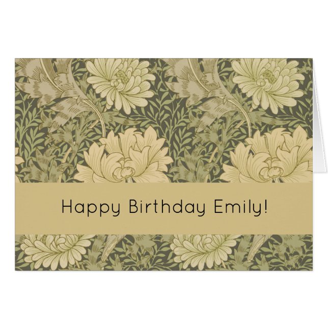 William Morris Chrysanthemum Sage Flower (Voorkant Horizontaal)