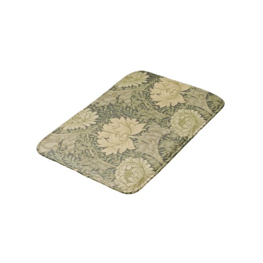 William Morris Chrysanthemum Sage Flower Badmat (Gekanteld)