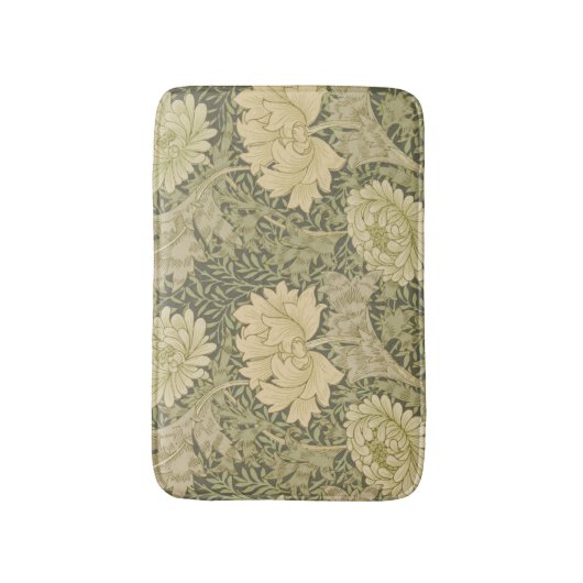 William Morris Chrysanthemum Sage Flower Badmat (Voorkant Verticaal)