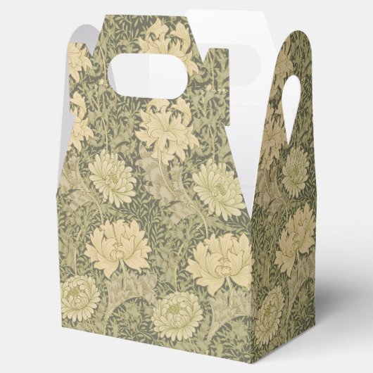 William Morris Chrysanthemum Sage Flower Bedankdoosjes (Geopend)